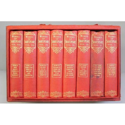 864 - Works of Shakespeare, Volumes 1-8, D. Bryce & Son, with original box