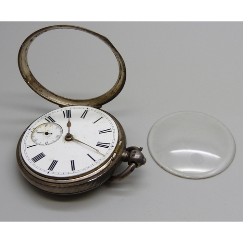 948 - Two silver fusee pocket watches, one with loose glass