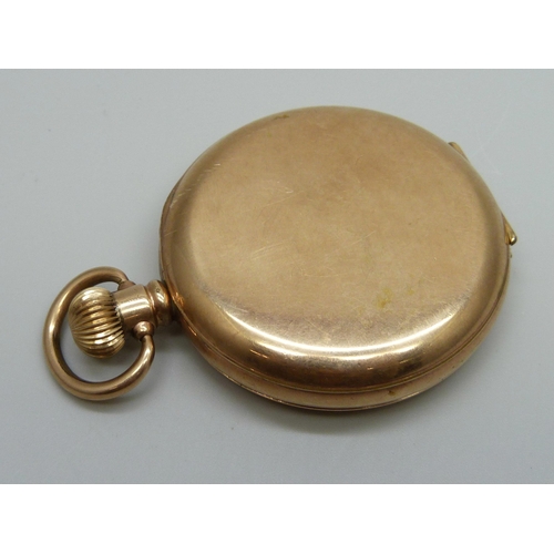 950 - A Waltham rolled gold full Hunter pocket watch