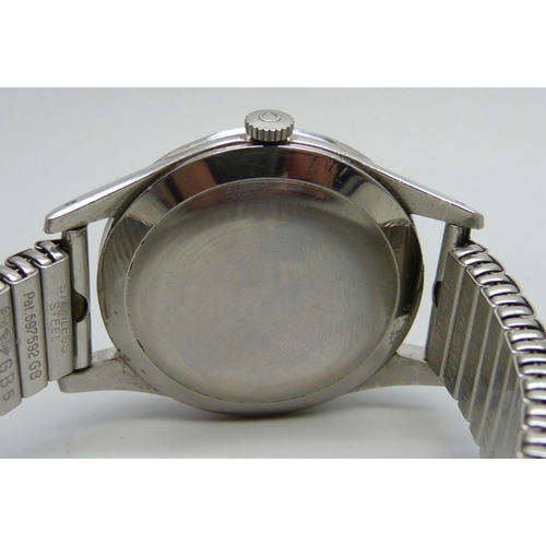 951 - A Omega wristwatch on a Fixo-Flex bracelet, stainless steel case, 36mm including crown