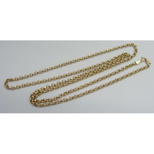 967 - A 9ct gold belcher chain, 4.9g, 73cm