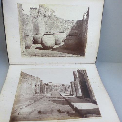 730A - Photo album dated 1886 Pompei, Old Master pictures and classical buildings