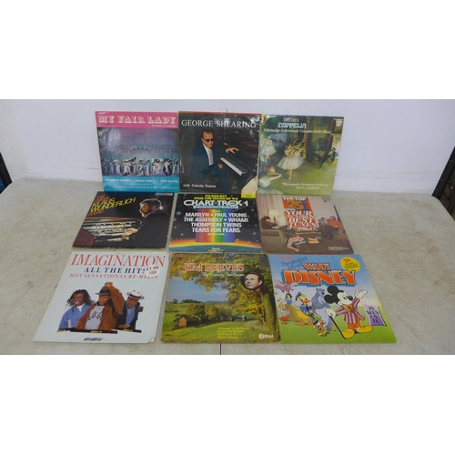 5109 - Two boxes of various records including, Ten Years After, Imagination all the hits, Greatest Hits 08,... 