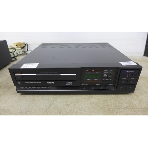 5110 - A Sansui S-X1050 quartz synthesizer stereo receiver and a Phillips CD 160 compact disc player