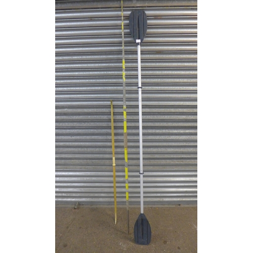 5184A - A javelin, a bow (no string) and an adjustable paddle