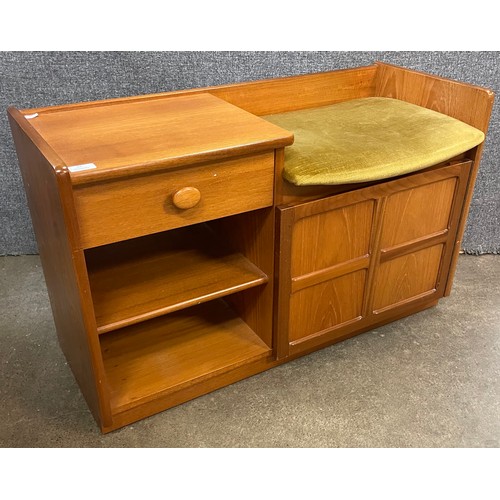 54 - A Nathan Squares teak telephone seat