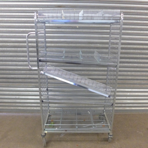 5113 - A galvanised steel multi tier trolley