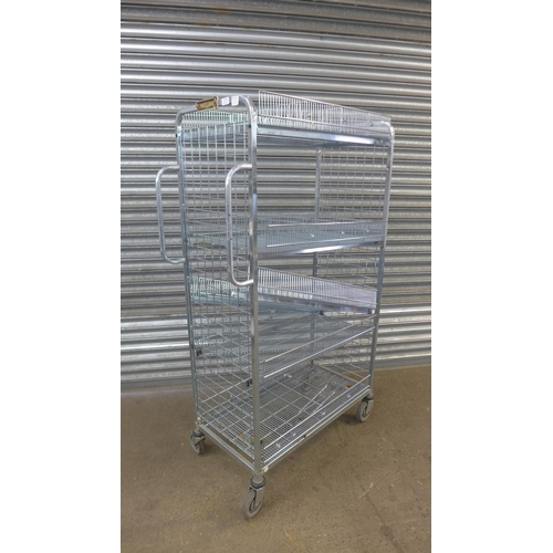 5114 - A galvanised steel multi tier trolley