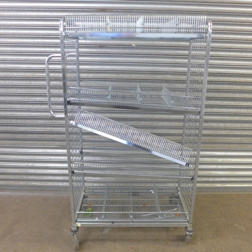 5114 - A galvanised steel multi tier trolley