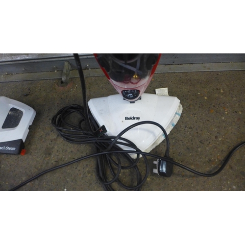 5141 - A Bissell Vac & Steam floor cleaner and a Beldray steam mop