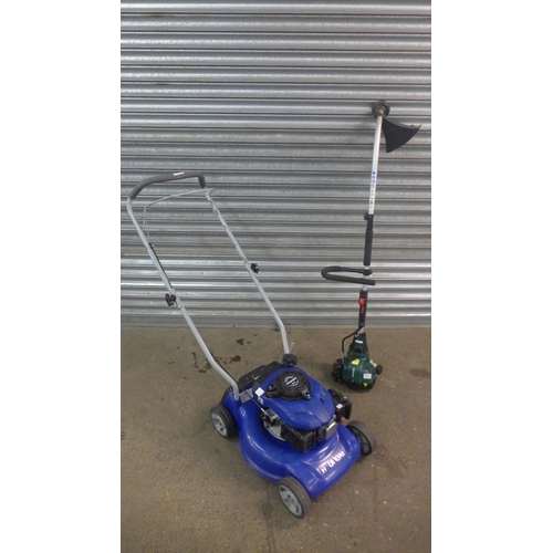 5146C - A Hyundai 99CC petrol lawn mower and a Qualcast CDB30A petrol grass strimmer *Police repossession