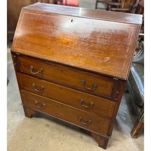 172 - An Edward VII inlaid mahogany bureau