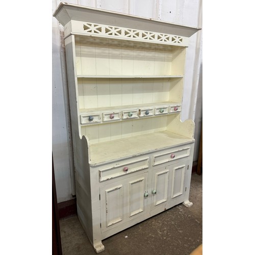 254 - A French white painted pine dresser