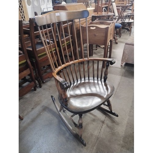 208 - An American style beech rocking chair