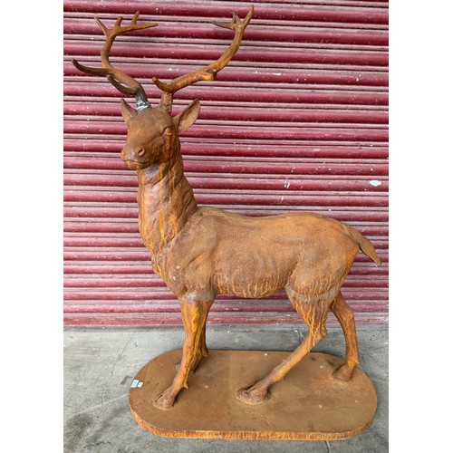 260 - A large cast iron figure of a stag