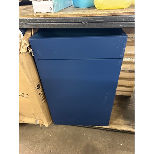 5273 - Two Ashford 500mm Back to Wall WC units in ocean blue and an Ashford sink unit