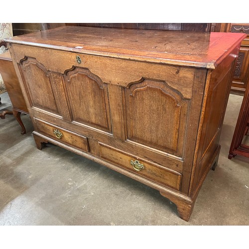 73 - A George III oak mule chest