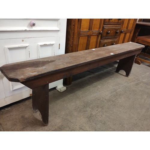 233 - A Victorian pine bench