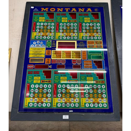 309 - A Montana fruit machine glass front cover