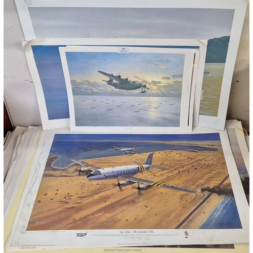 386 - Assorted unframed military prints