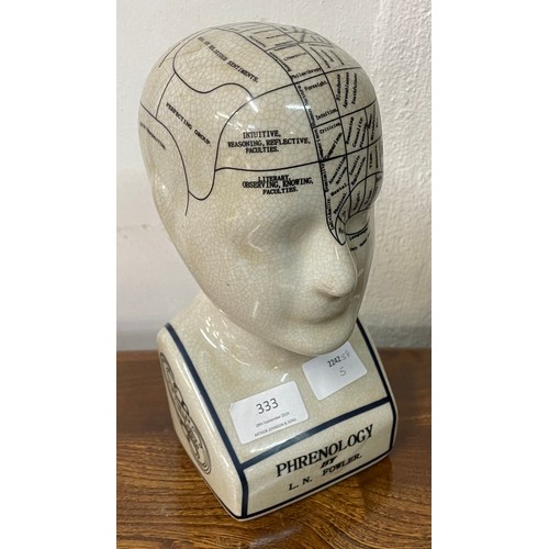 333 - A porcelain Phrenology Head by L.N. Fowler