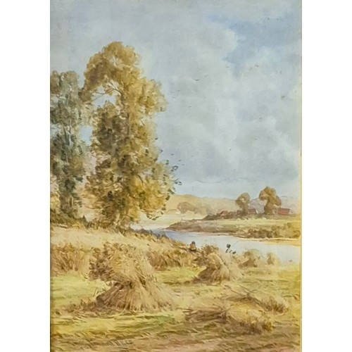 371 - H. Pennell, On the Derwent, watercolour, framed