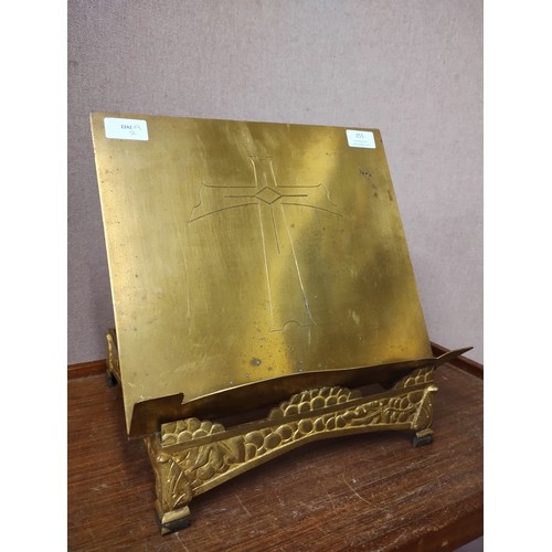 355 - An ecclesiastical brass Bible stand