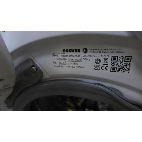 4181 - HOOVER WASH WHITE 9kg ,Model No HBW0569TMCE Original RRP £500.00  + vat (460-12)    * This lot is su... 