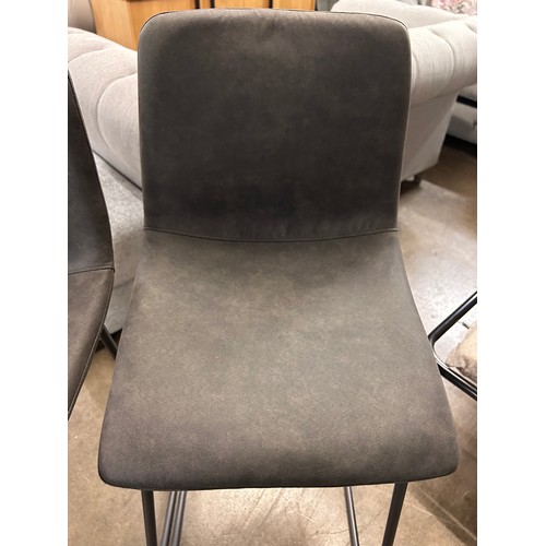 3053 - A pair of dark grey Hanna bar stools