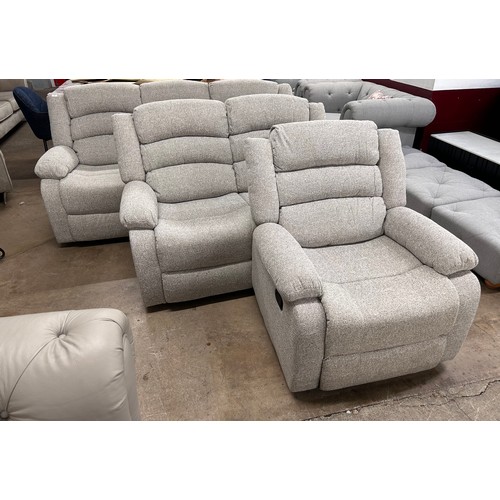 3089 - Malaga three seater manual, two seater and chair