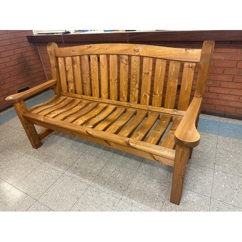 3160 - 3 Seater Wooden Bench, Original RRP £199.99 + vat  (4212-2/904)   * This lot is subject to vat