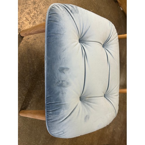 3164 - A Melade chair with footstool in aqua