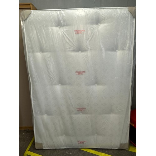 3165 - A double bamboo orthopaedic memory foam and coil sprung mattress