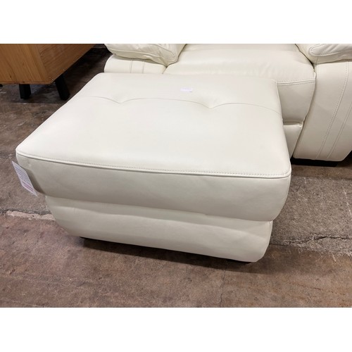 3093A - An SCS Fallon cream leather storage footstool