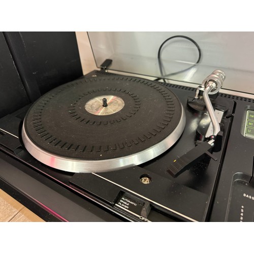 5102 - An Alba radio model 8070 record player with a pair of JVC SP-F300BKE speakers