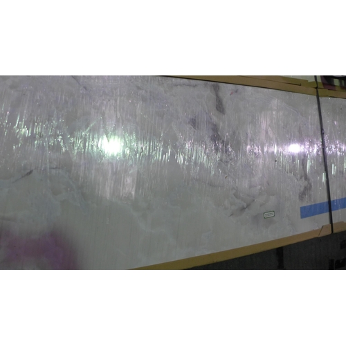 6266 - White Marble Effect Worktop 306cm x 60cm *This lot is Subject to VAT