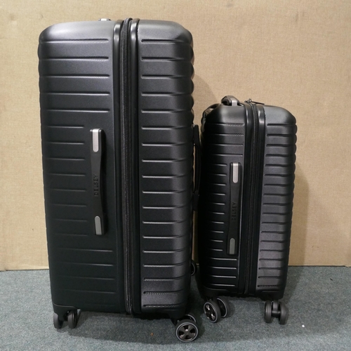 6205 - Delsey Luggage Black 2 Piece Trunk Set , Original RRP £119.99 + Vat (335-572) *This lot is subject t... 