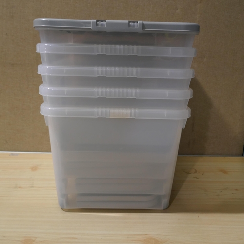 6210 - Wham 5 X 44L Storage Containers  (335-404) *This lot is subject to Vat