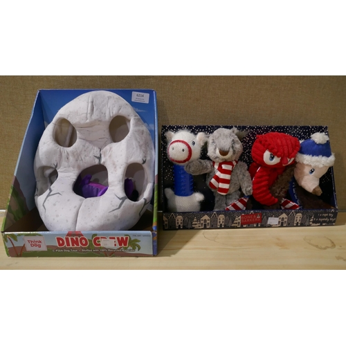 6214 - Bone & Barkers Seasonal  Dog Toys 4Pk and Dino Crew Dog Toy (335-411,425) *This lot is subject to Va... 