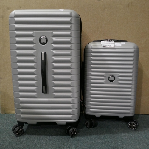 6215 - Delsey Luggage Silver 2 Piece Trunk Set , Original RRP £119.99 + Vat (335-424) *This lot is subject ... 