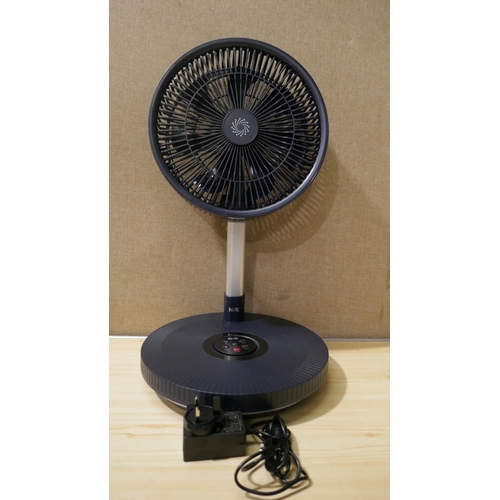 6234 - Nsa Folding Stand Fan with Remote, Charger and Box  (335-174) *This lot is subject to Vat