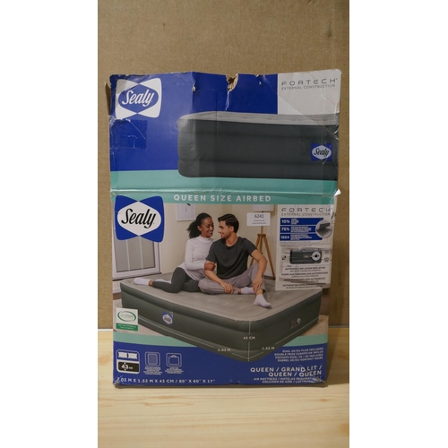 6241 - Sealy Fortech Airbed     W/ Built In Pump  (335-479) *This lot is subject to Vat