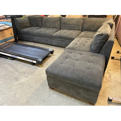 3179 - Tisdale 6 piece Dark Grey Sectional Fabric Sofa, Original RRP £1299.99 + Vat (335-10)  * This lot is... 