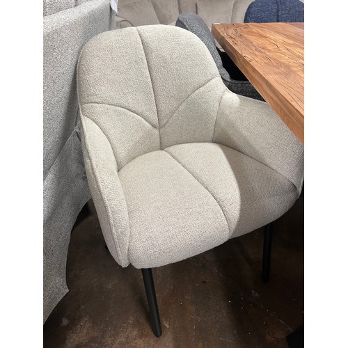 3084 - A Lex 180cm dining table and six charcoal swivel chairs  * This lot is subject to VAT