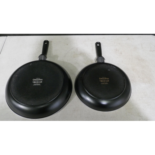 6284 - Greenpan 2Pc Frying Pan Set  (335-28) *This lot is subject to Vat