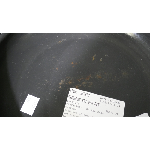 6284 - Greenpan 2Pc Frying Pan Set  (335-28) *This lot is subject to Vat