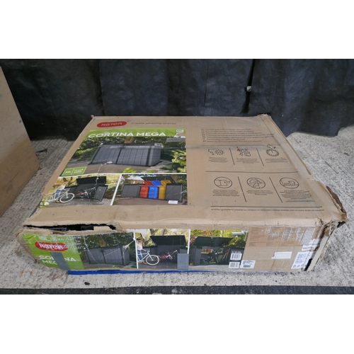 6305 - Keter Horizontal Cortina Mega Shed (Damaged) Original RRP £289.99 + Vat (335-11)  * This lot is subj... 