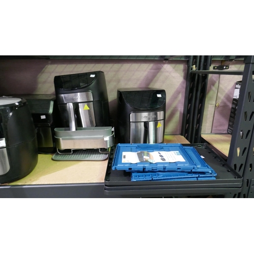 6328 - 6 Gourmia Air Fryers, Clevermade Collapsible 46Litre Eco Crate and K/Aid Compact Dishrack - ALL SOLD... 