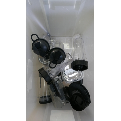 6035 - Quantity of Ninja Blender Parts/Accessories and an Iris 70L Storage Box (No Lid) (335-525) *This lot... 