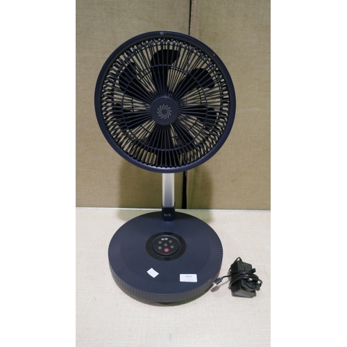 6051 - Nsa Folding Stand Fan with Remote and Charger  (335-209) *This lot is subject to Vat